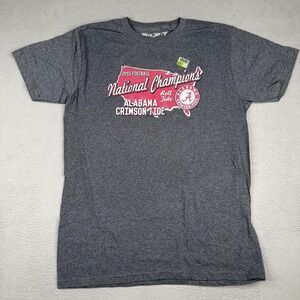 Alabama Crimson Tide Shirt Mens Large Gray NCAA Football The Victory 2015 Tee